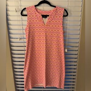 Pink Geometric Sleeveless Dress